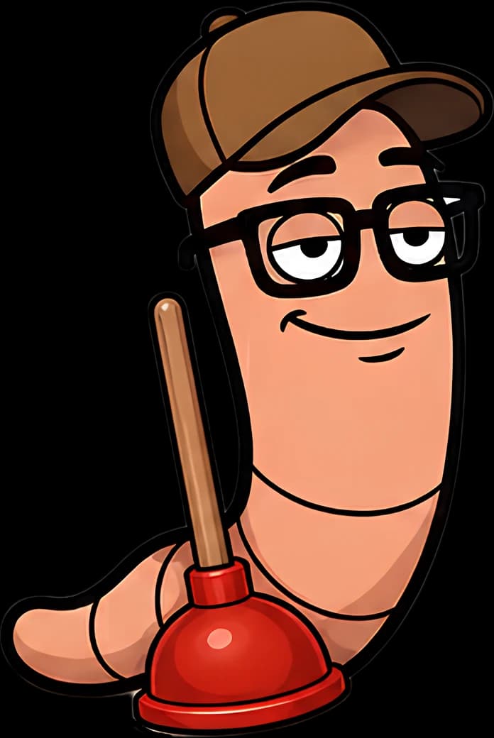 Matt holding a plunger